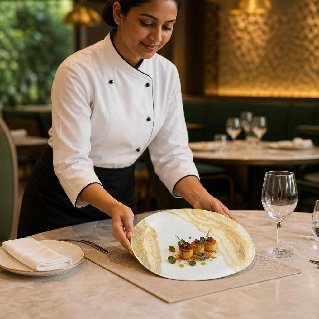 Organic Platters 260x200mm Vitrified Ceramic for Modern Hospitality (Pack of 6)