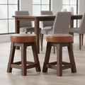 Rubber Wood Low Stools 475x335mm for Dining Spaces (Pack of 2)