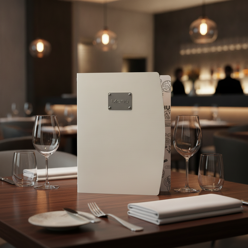 Plastic Silver Cover A4 for Modern Dining