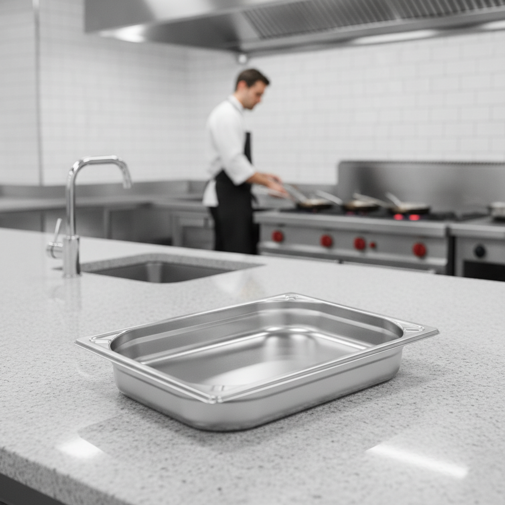 304 Stainless Steel 1/2 Gastronorm Tray 40mm for Commercial Kitchens