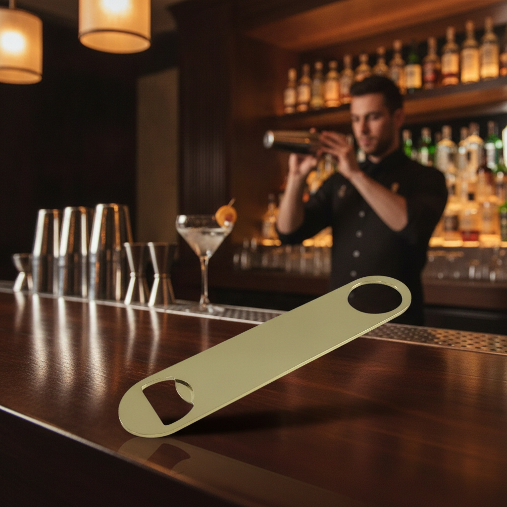 Stainless Steel Gold Plated Bar Blade 7" for Bartenders