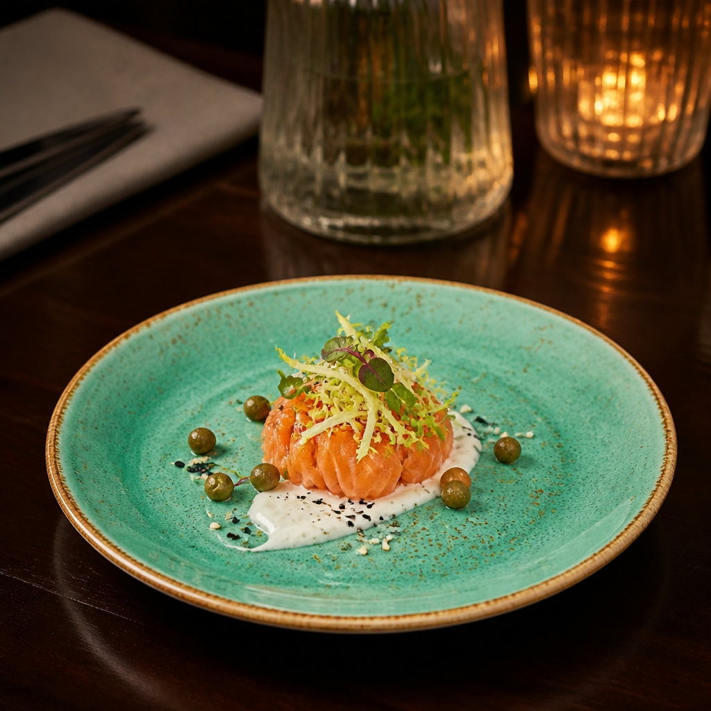 Coupe Plates 152.5mm Aqua Vitrified Ceramic for Casual Dining Presentation (Pack of 12)