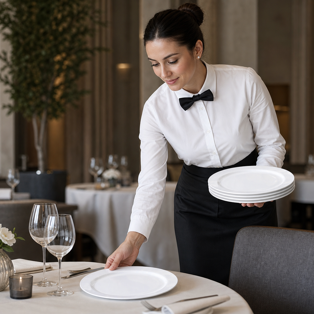 Plates 275mm Porcelain for Elegant Table Settings (Pack of 12)