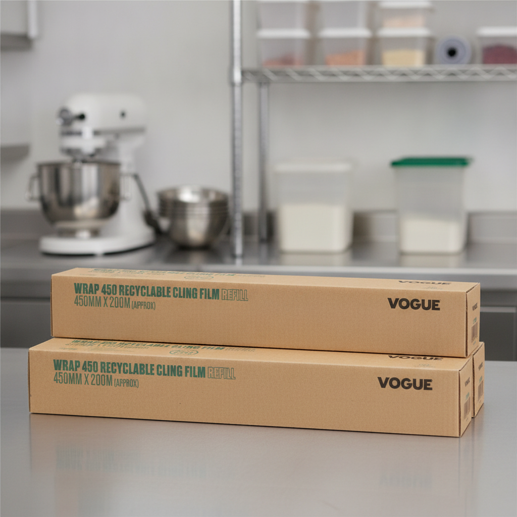PVC Free Clear Cling Film 450mm for Commercial Kitchens (Pack of 3)