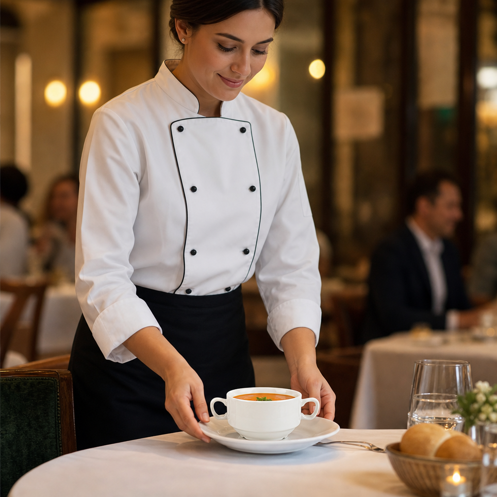 Handled Soup Bowls 398ml Porcelain for Catering Industry (Pack of 24)