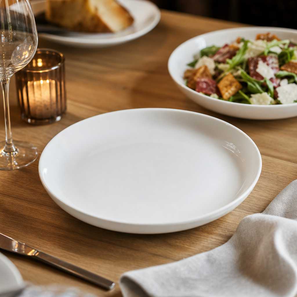 Scandi Deep Plates 202mm Ceramic for Casual Dining (Pack of 12)