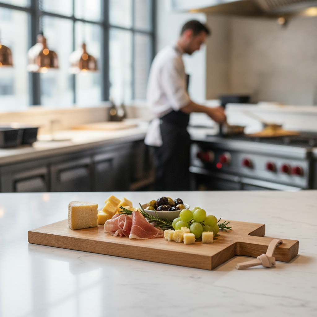 Oiled Oak Serving Board 220mm for Serving Appetisers