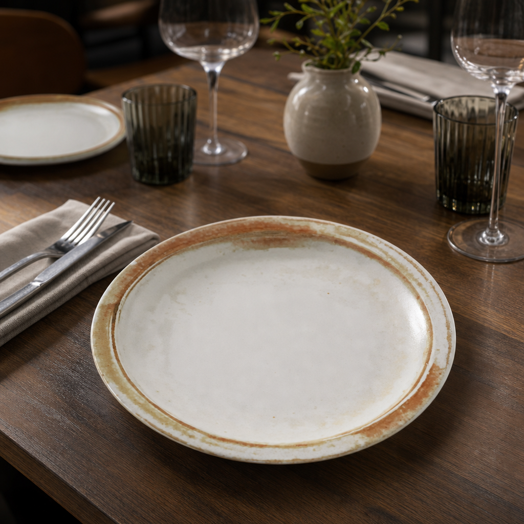 Plates 178mm Sandstone China for Professional Use (Pack of 12)