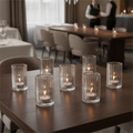 Clear Cylinder Vertical Rod 73mm x 118mm for Event Venues (Pack of 6)