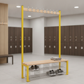 Powder Coated Steel Single-Sided Island Seating for Changing Rooms