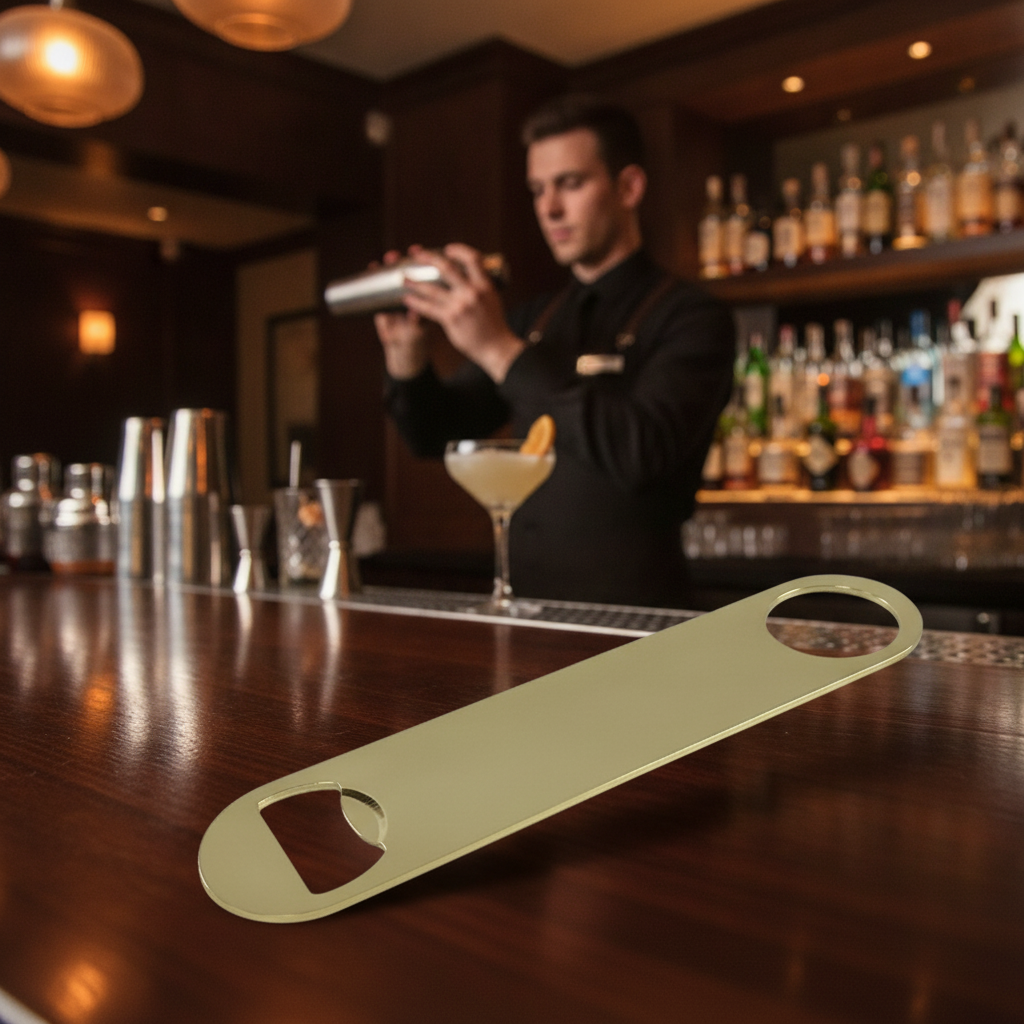Stainless Steel Gold Plated Bar Blade 7" for Bartenders
