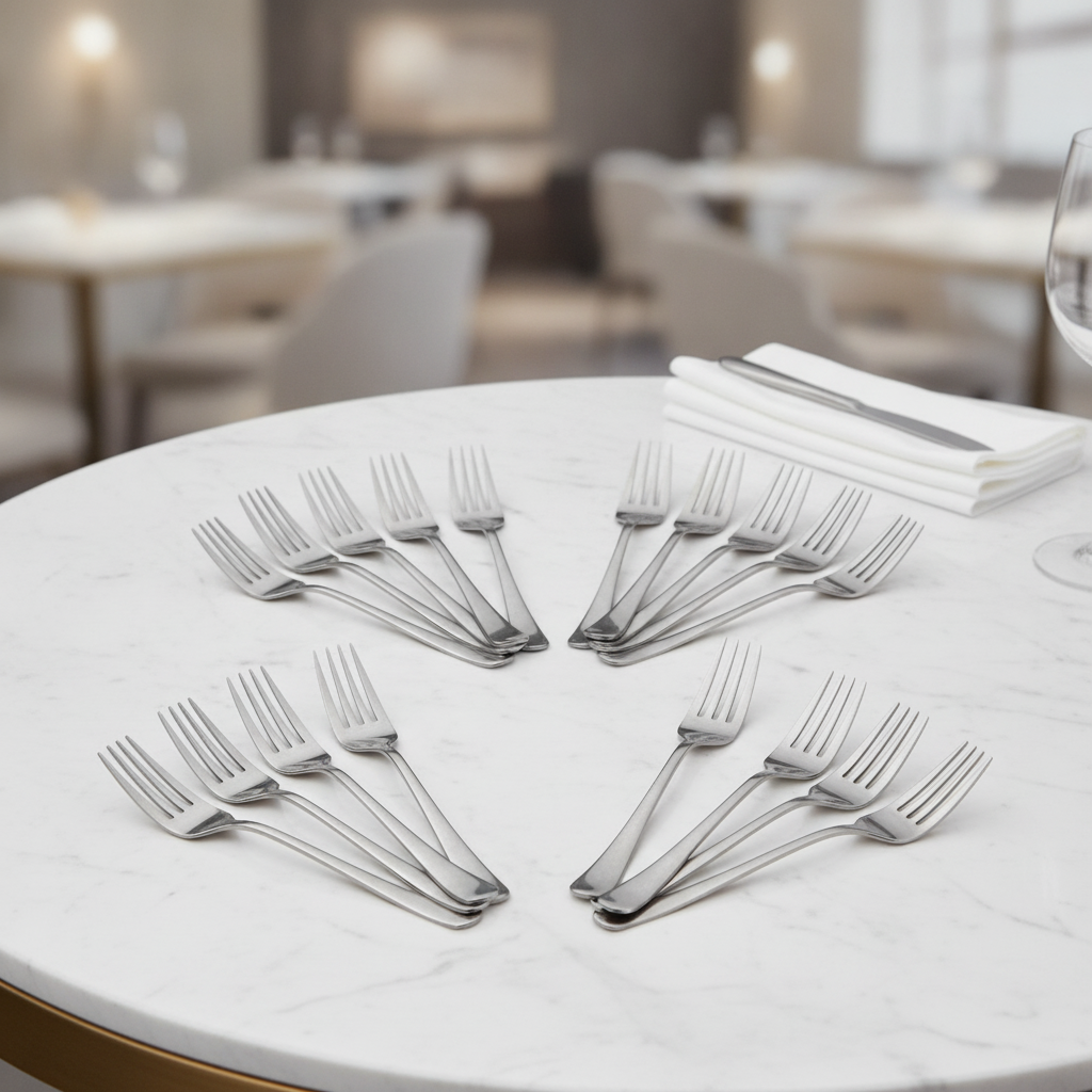 Stainless Steel Dessert Forks for Casual & Premium Dining (Pack of 12)