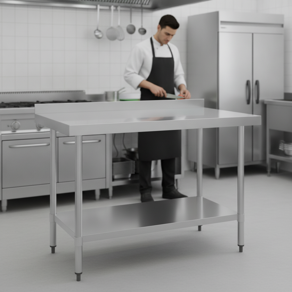 430 Stainless Steel Prep Table 1200mm for Kitchen Use