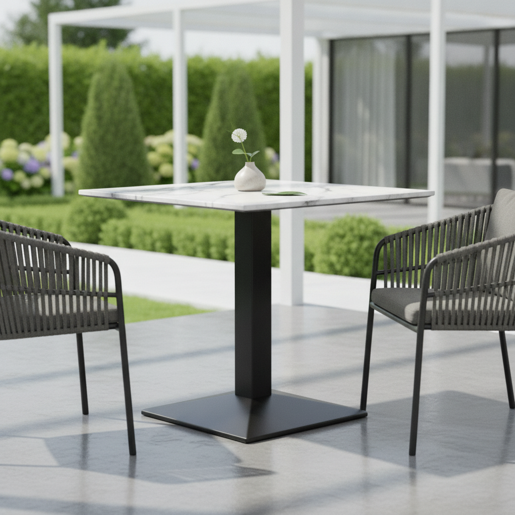 Marble Square Dining Table 700x700mm for Indoor & Outdoor Use