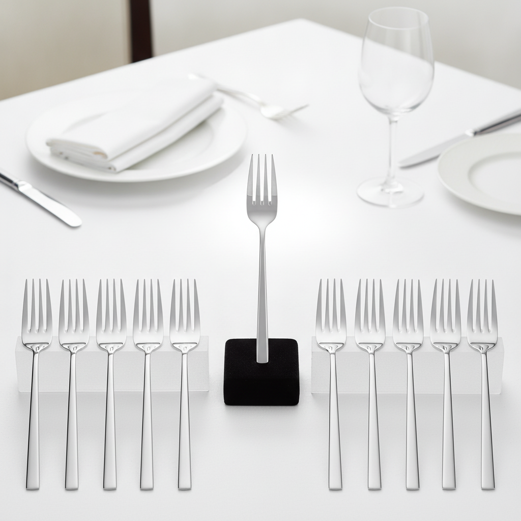 Stainless Steel Dessert Forks for Elegant Dining (Pack of 12)