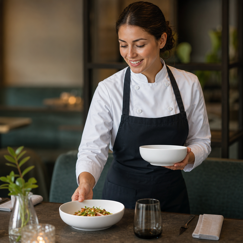 Bowls 175mm White Stoneware for Casual Dining (Pack of 12)