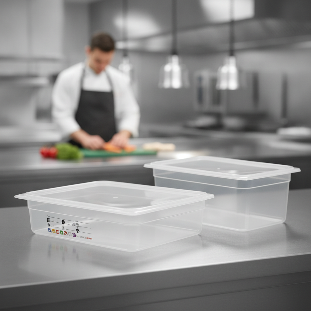 Polypropylene Food Storage Container 1/1 GN 100mm for Professional Kitchens