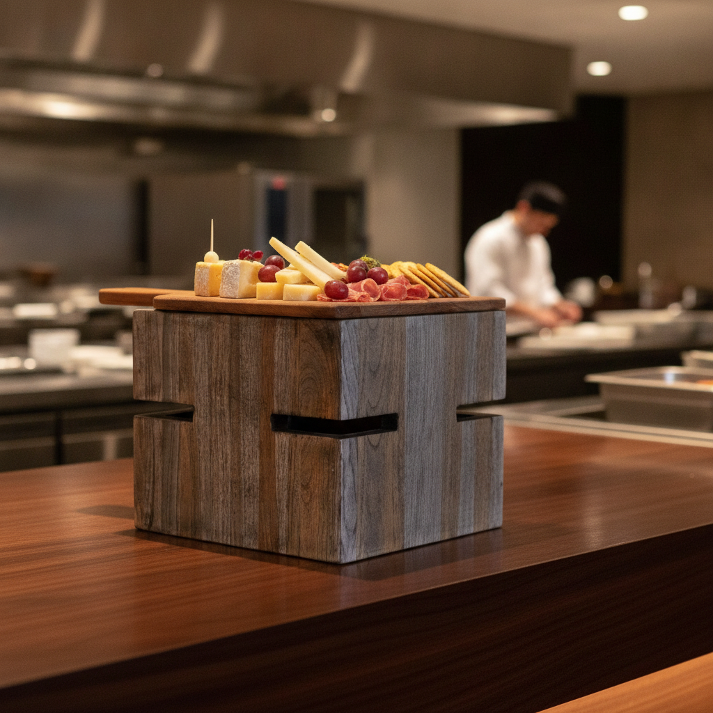 Wood Buffet Riser 152mm for Upscale Presentations