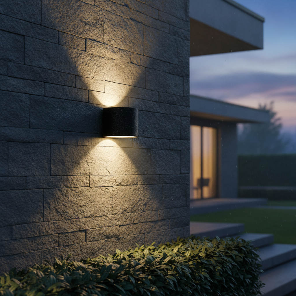 Aluminium Outdoor Wall Light with Dual Direction Lighting for Exterior Spaces
