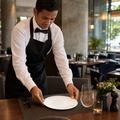 Plates 220mm White Bone China for Elegant Dining (Pack of 12)