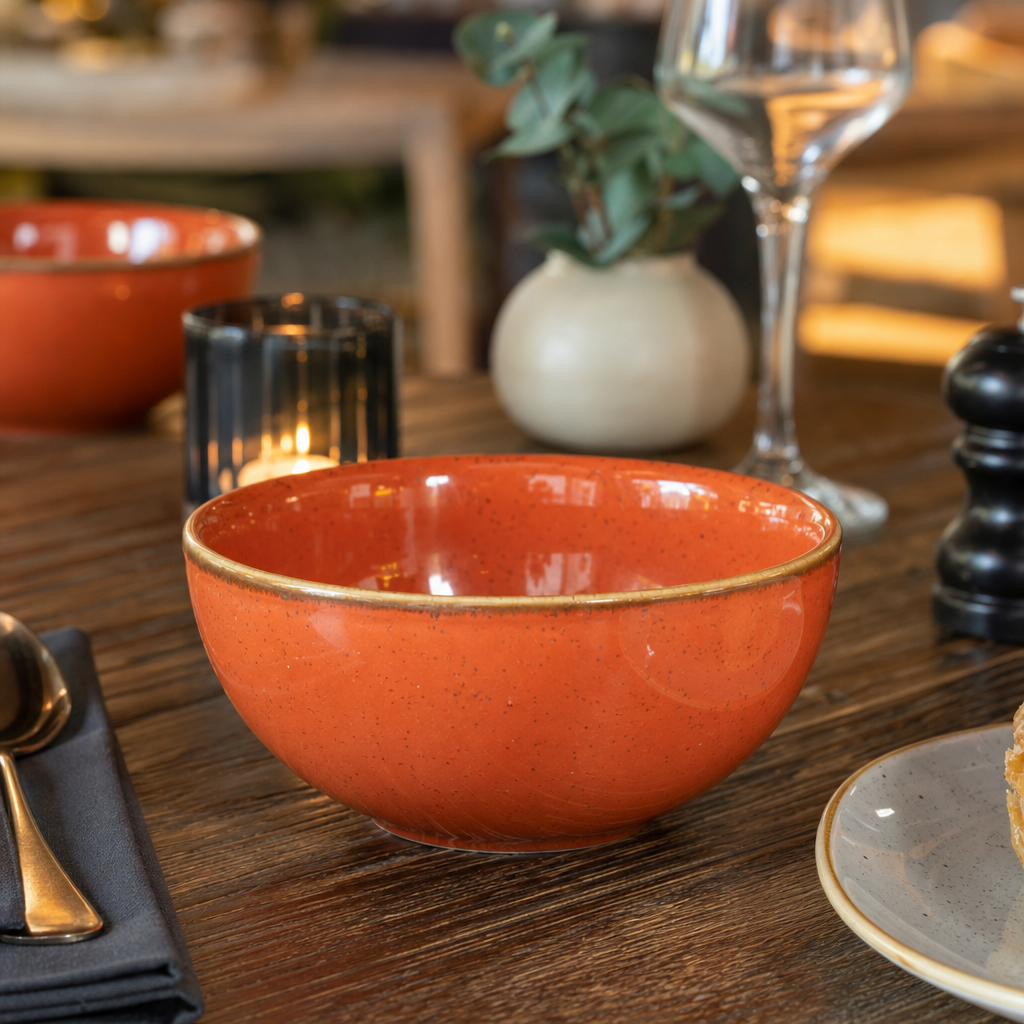 Stonecast Spiced Orange Soup Bowls 630ml for Catering & Hospitality