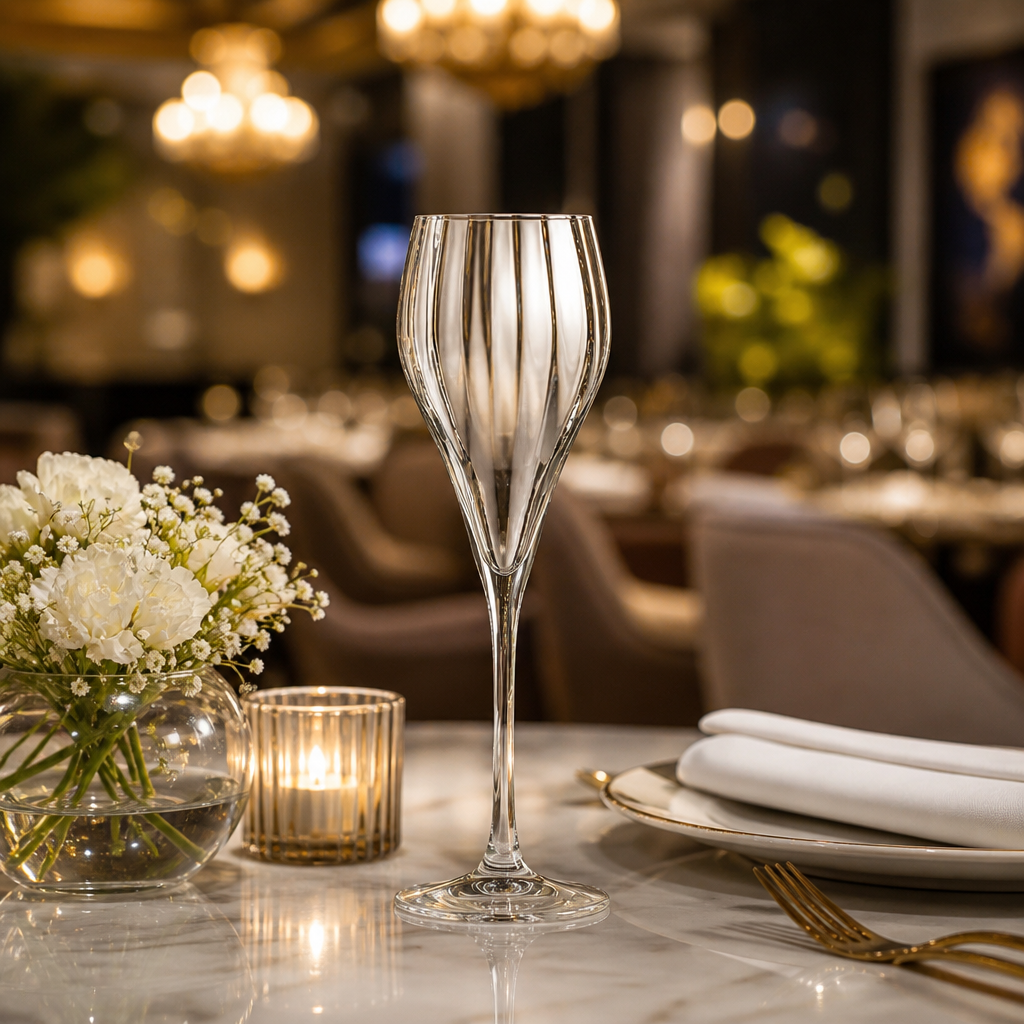 Lead-Free Crystal Champagne Flutes 160ml for Celebrations (Pack of 24)