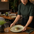 Finest Vitrified Round Walled Plates 260mm Ceramic for Rustic Dining (Pack of 6)
