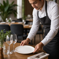 Organic Round Plates 253mm White Porcelain for Dining (Pack of 12)