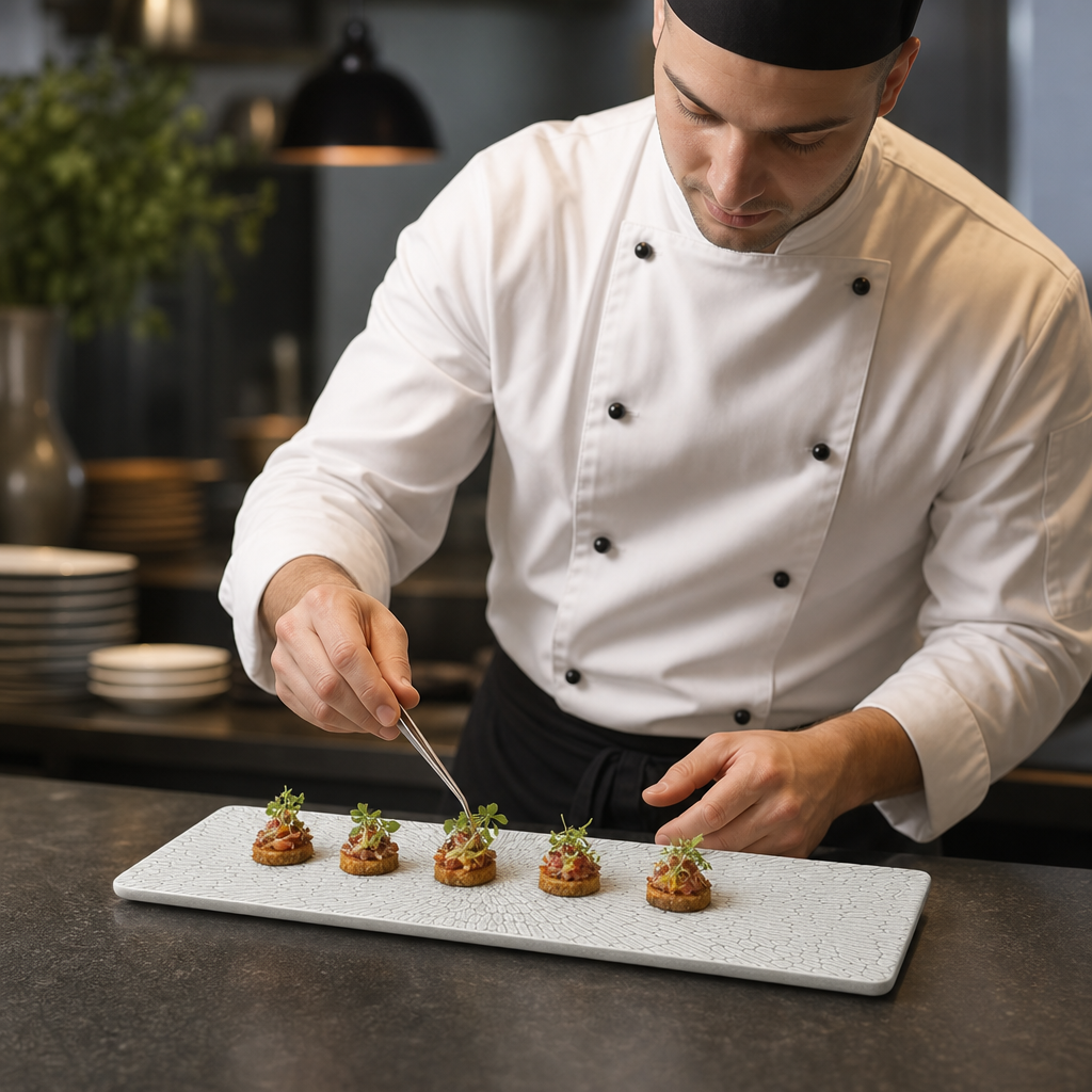 Tasting Trays Vitrified Ceramic for Restaurants (Pack of 6)