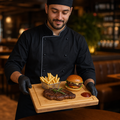 Wood Presentation Board 310x240mm for Serving Steaks & Burgers