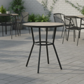 Black Aluminium Round Outdoor Table 700mm for Al Fresco Dining