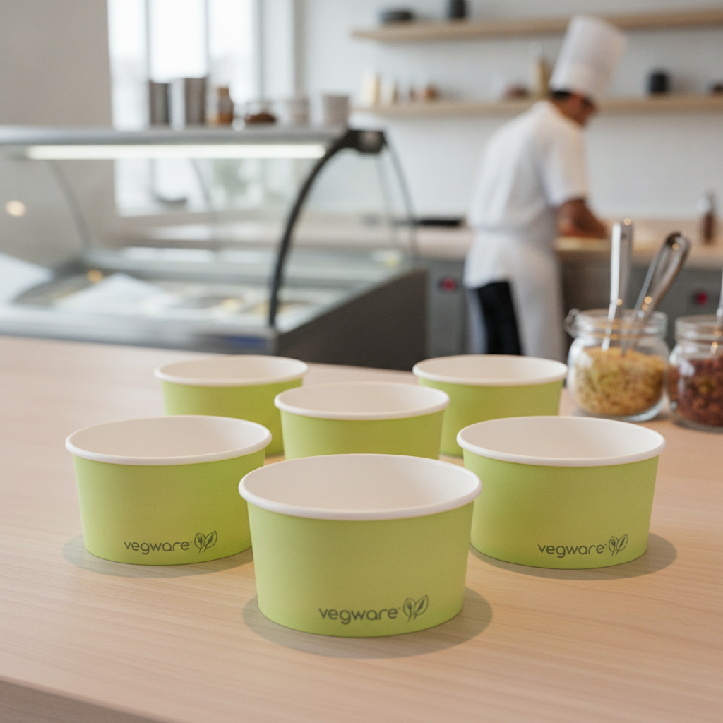 Paperboard Double Scoop Ice Cream Pots 170ml for Food Service (Pack of 1000)