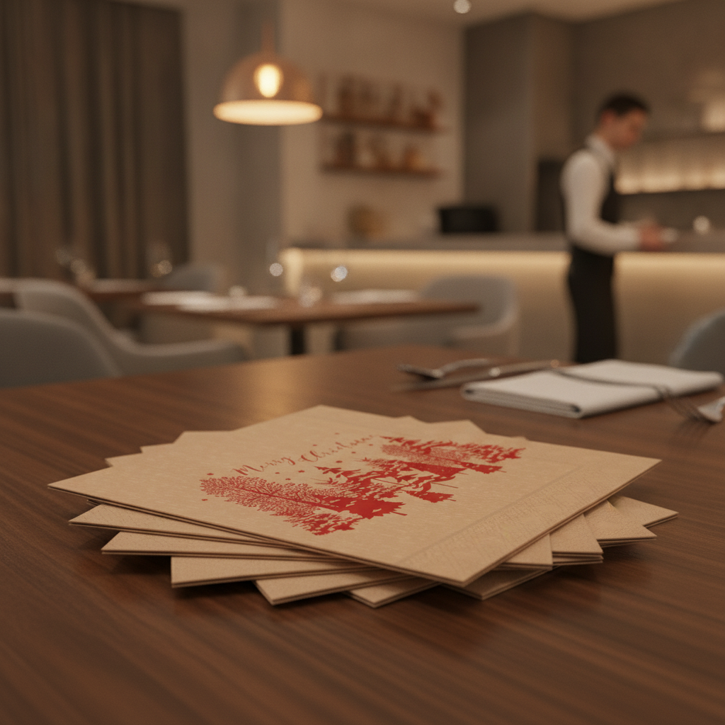 Kraft Paper Lunch Napkins 330x330mm for Festive Occasions (Pack of 1000)