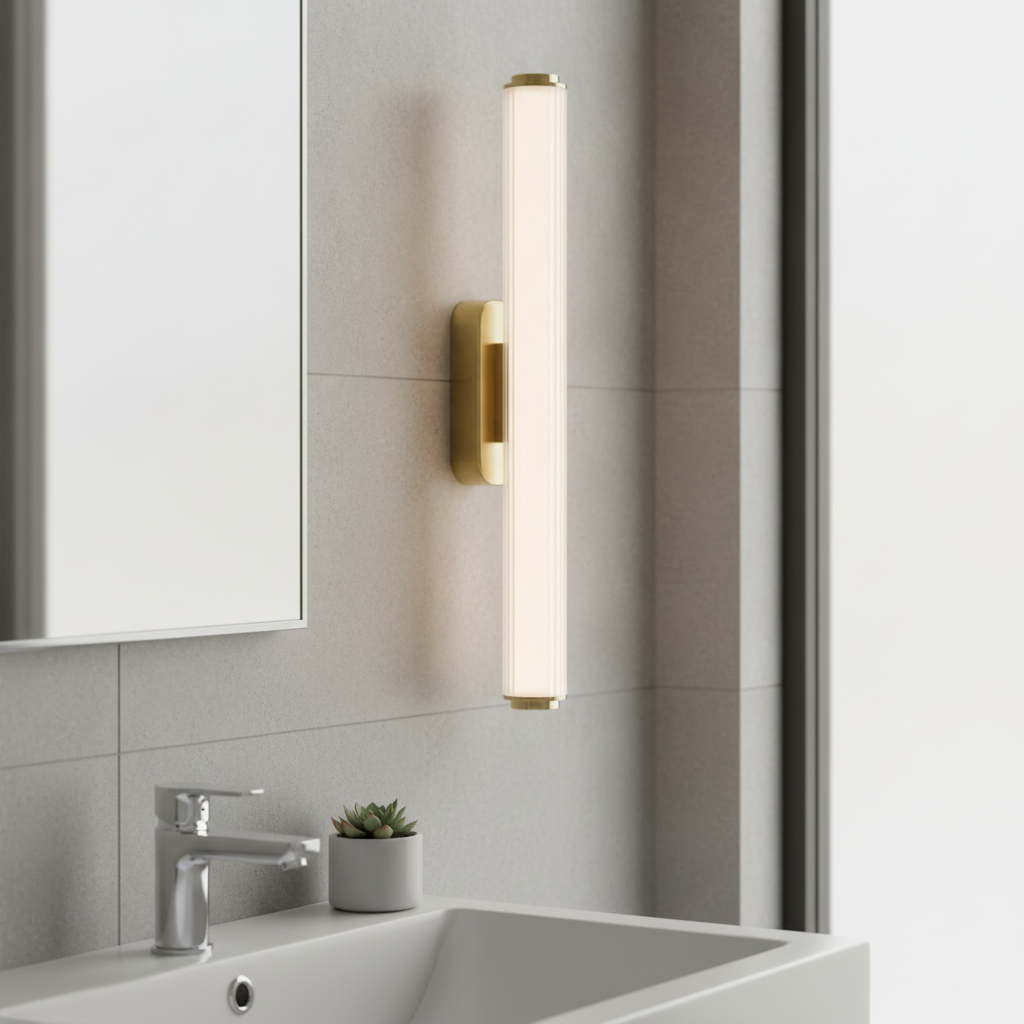 Plastic Brass Wall Light 500mm for Modern Bathrooms