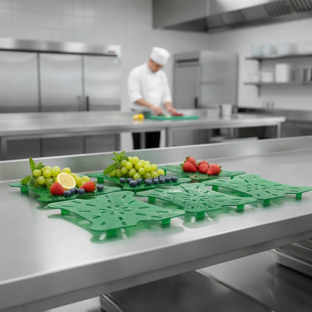 Polycarbonate Drain Shelf for Fresh Produce Storage (Pack of 6)