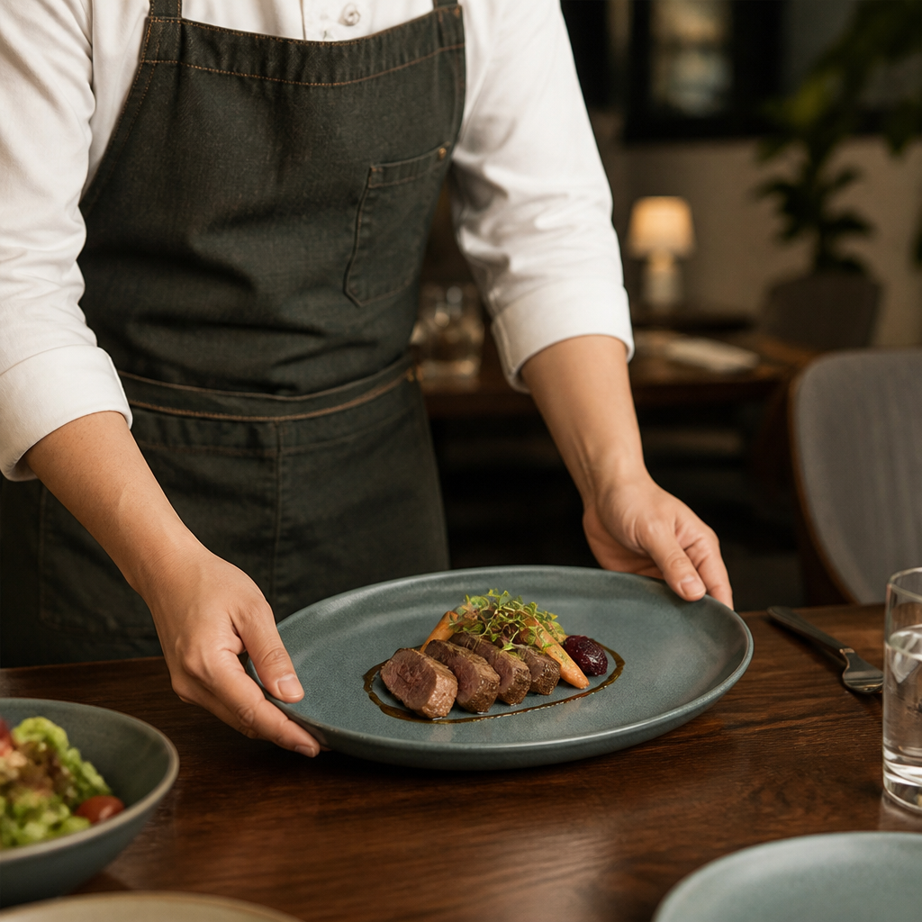 Oval Coupe Plates Teal Vitrified Stoneware for Stylish Dining (Pack of 24)