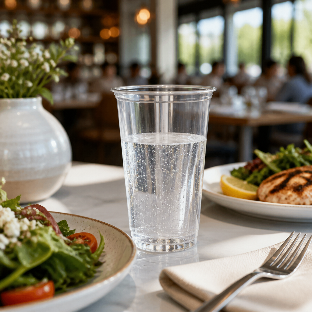 rPET Clear Disposable Glasses 593ml for Outdoor Events (Pack of 1000)