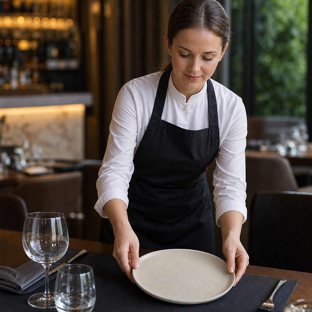 Artisan Plates 205mm Sandstone Porcelain for Elegant Dining (Pack of 6)