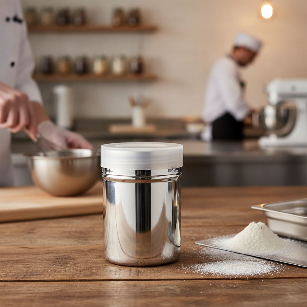 Stainless Steel Fine Mesh Dredger 275ml for Baking & Cooking