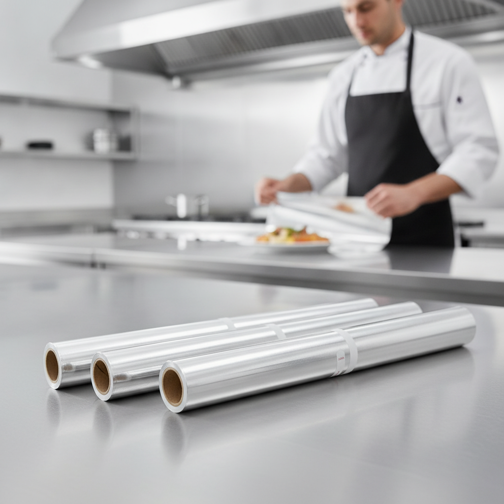 Aluminium Foil Refill 300mm for Efficient Food Wrapping (Pack of 3)
