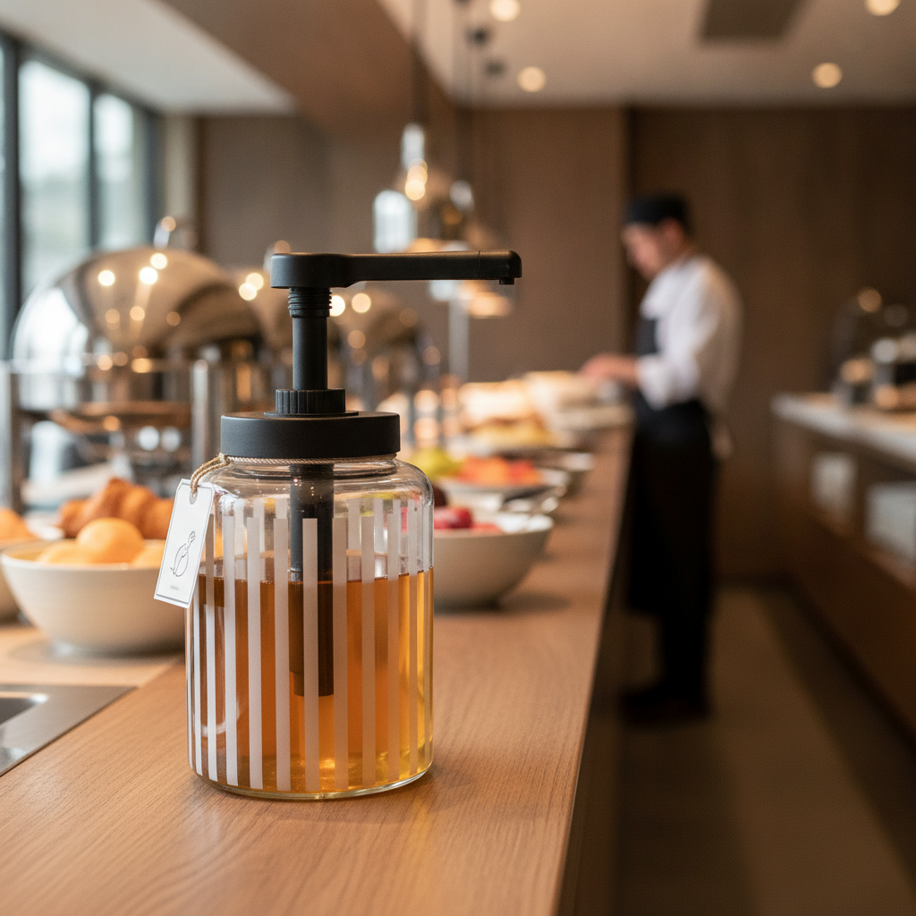 Glass Dosing Dispenser 1.7L for Buffets & Catering