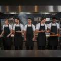 Polycotton Black Bib Aprons for Staff Uniforms (Pack of 5)