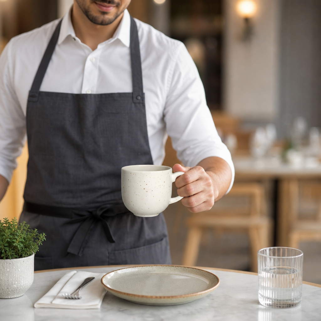 Mugs 338ml Ceramic for Contemporary Table Settings (Pack of 12)