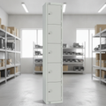 Powder Coated Steel Five Door Lockers 300mm Deep for Storage