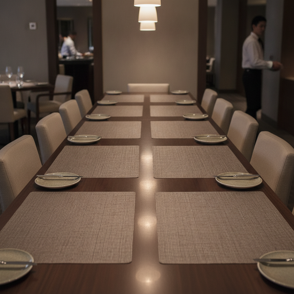 Silicone Placemat Brown 305x400mm for Dining Tables (Pack of 12)
