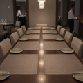 Silicone Placemat Brown 305x400mm for Dining Tables (Pack of 12)