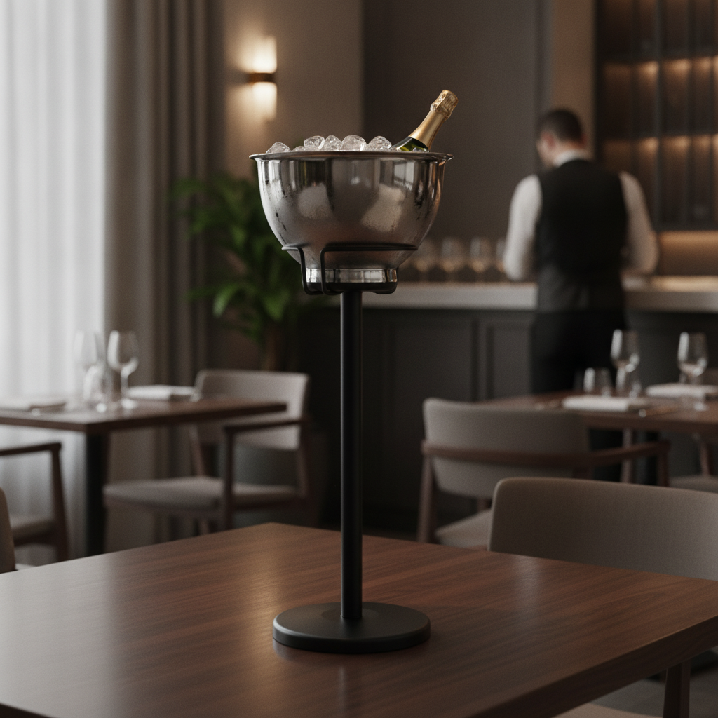 Aluminium Wine and Champagne Bowl Stand 715mm for Dining Tables