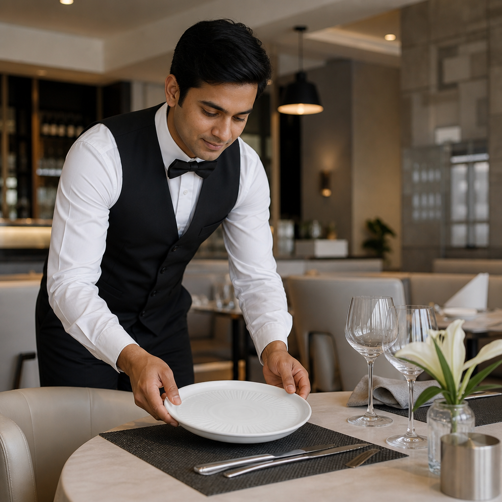Walled Plates 260mm Vitrified Ceramic for Dining (Pack of 6)