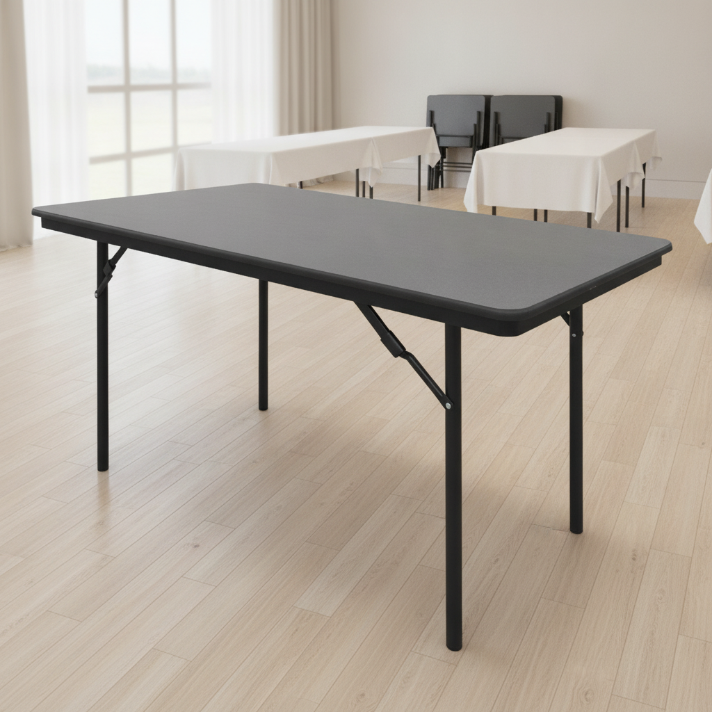 Stainless Steel and ABS Rectangular Folding Table 4ft for Indoor Use