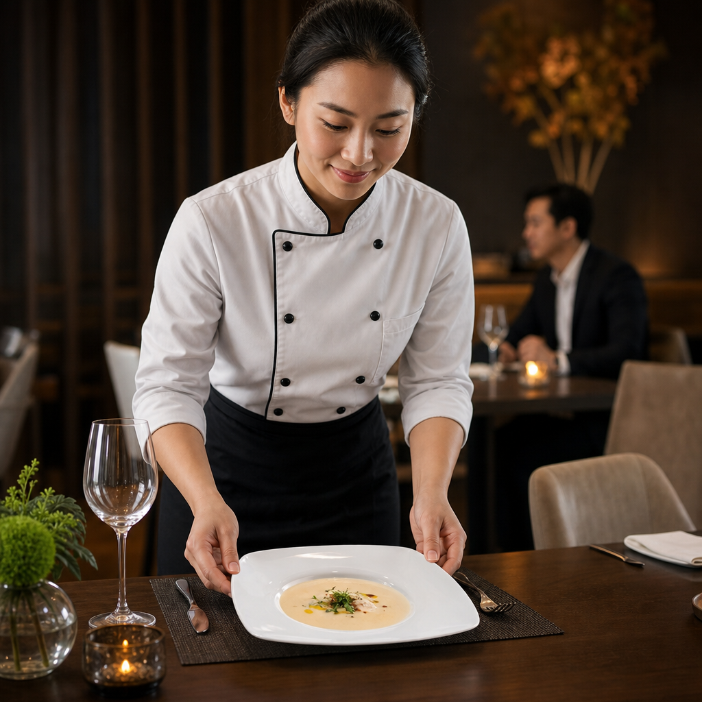 Square Porcelain Soup Plates 210mm for Restaurants & Cafés
